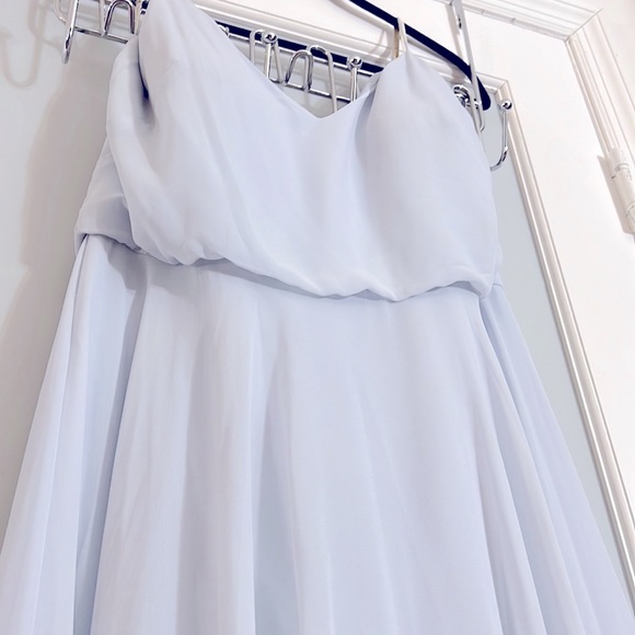 Jenny Yoo - Floor Length formal chiffon dress, prom, gown - Size 14 - light blue - Picture 11 of 16